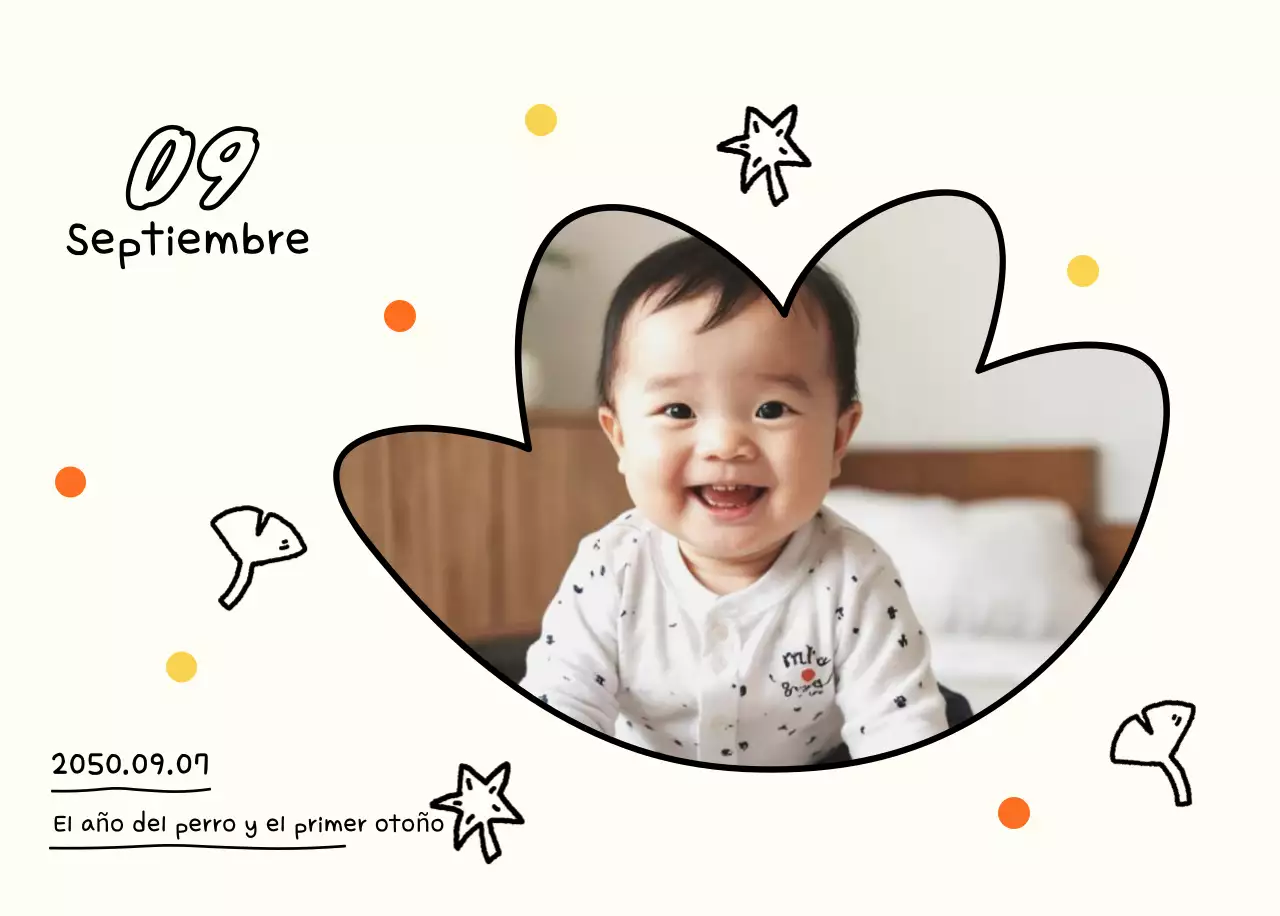 Bonito calendario con fotos de Año Nuevo