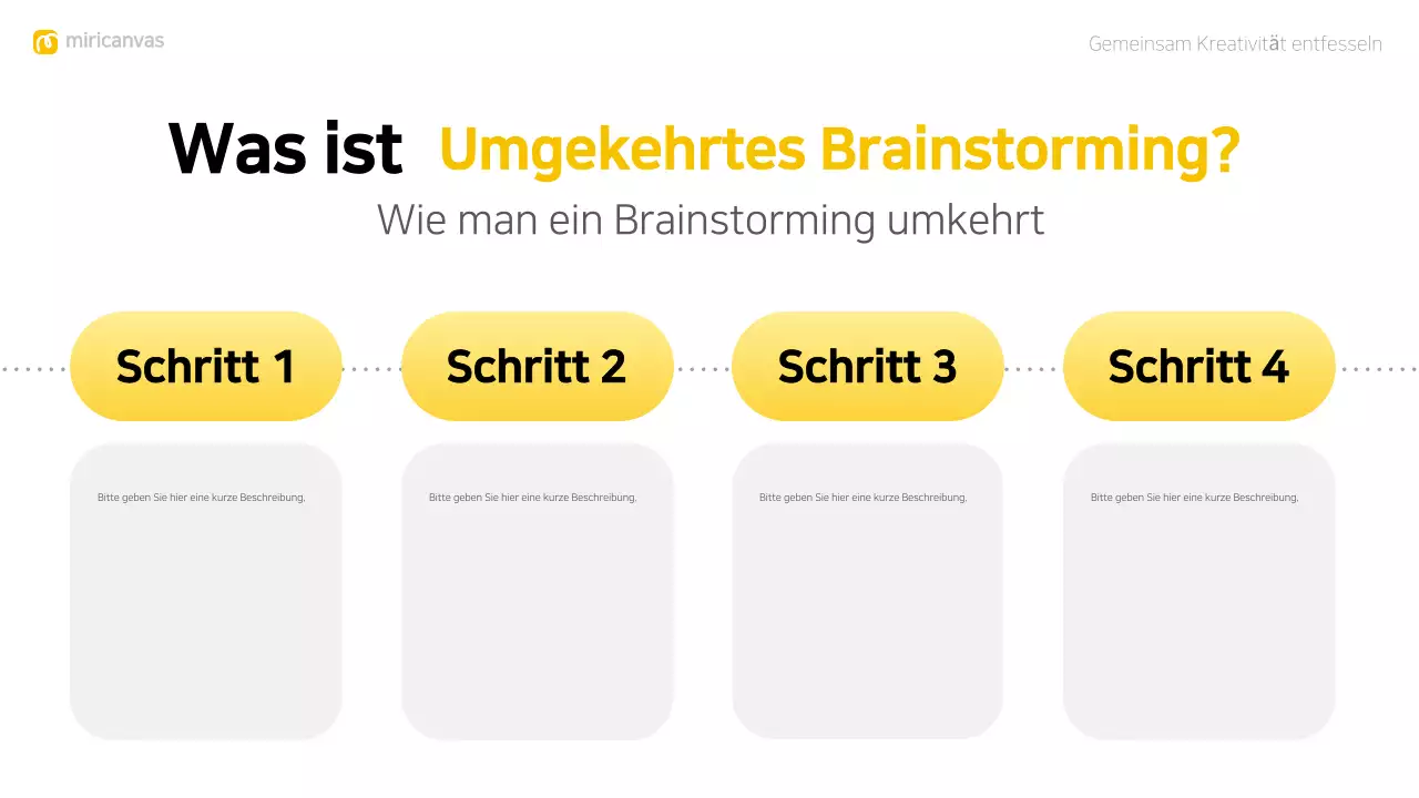 gelbes modernes Brainstorming-Layout