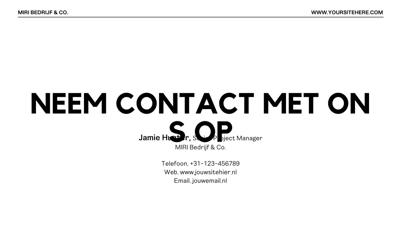 Presentatie Modern Projectvoorstel Oranje Zwart