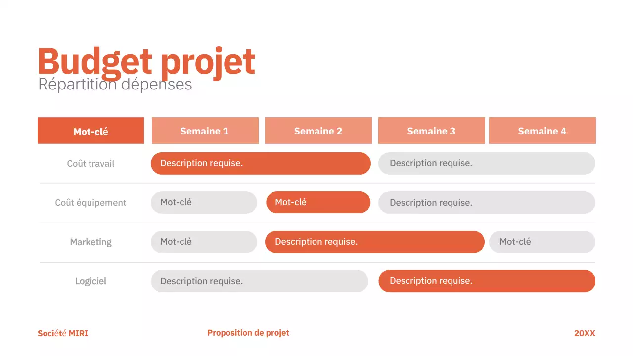 rouge moderne proposition de projet entreprise