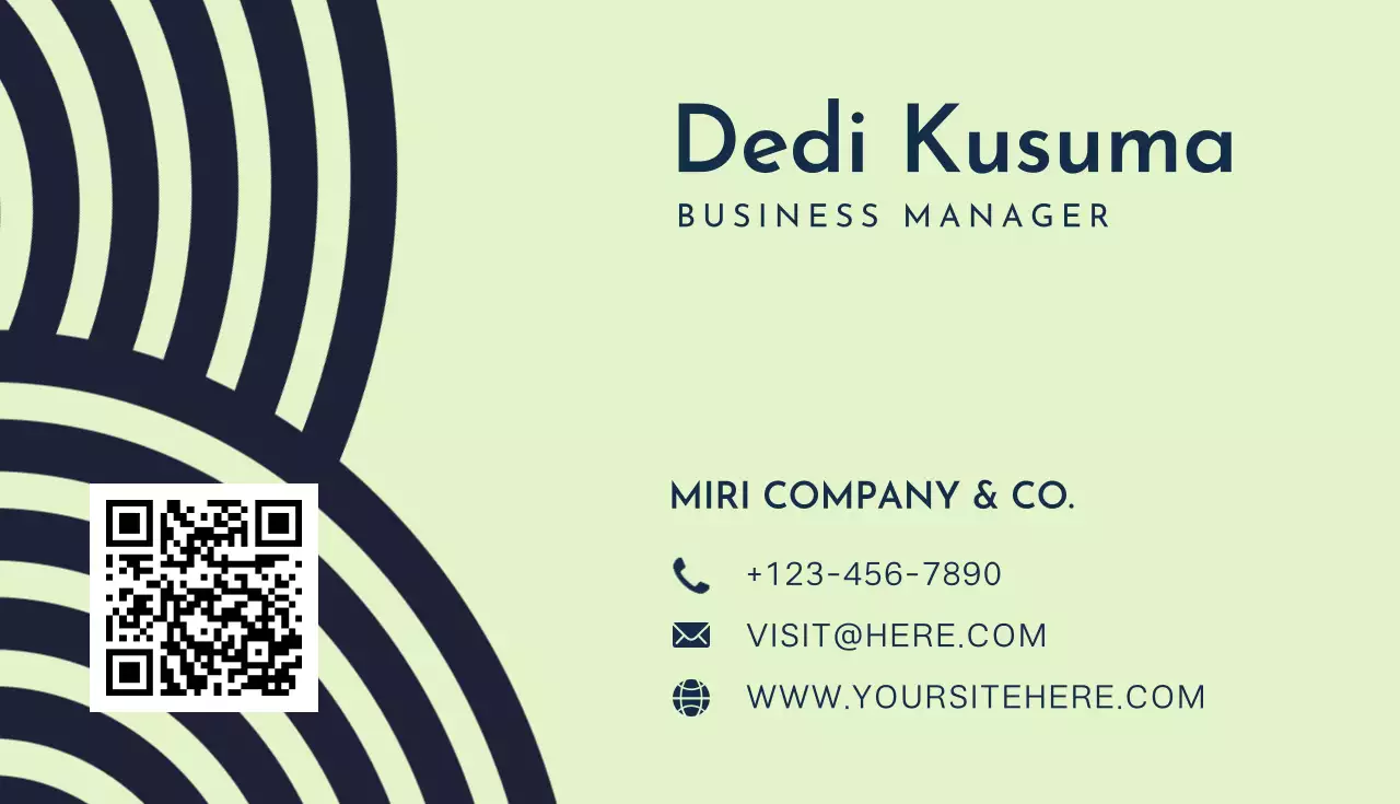 Green Modern Business Card