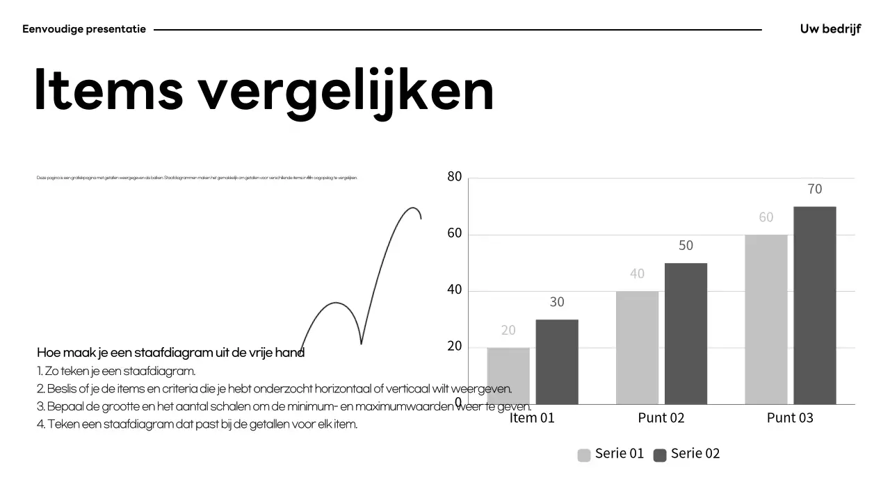 Zwart-wit minimalistische presentatiedocumentatie