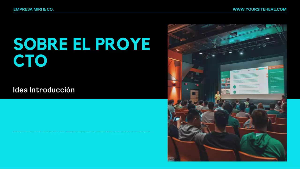 Presentación Moderna de Propuesta de Proyecto Naranja Negro
