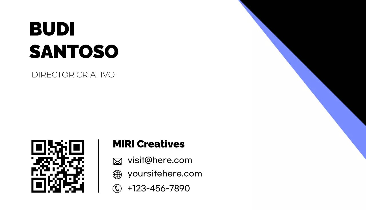 cartão de visita moderno azul