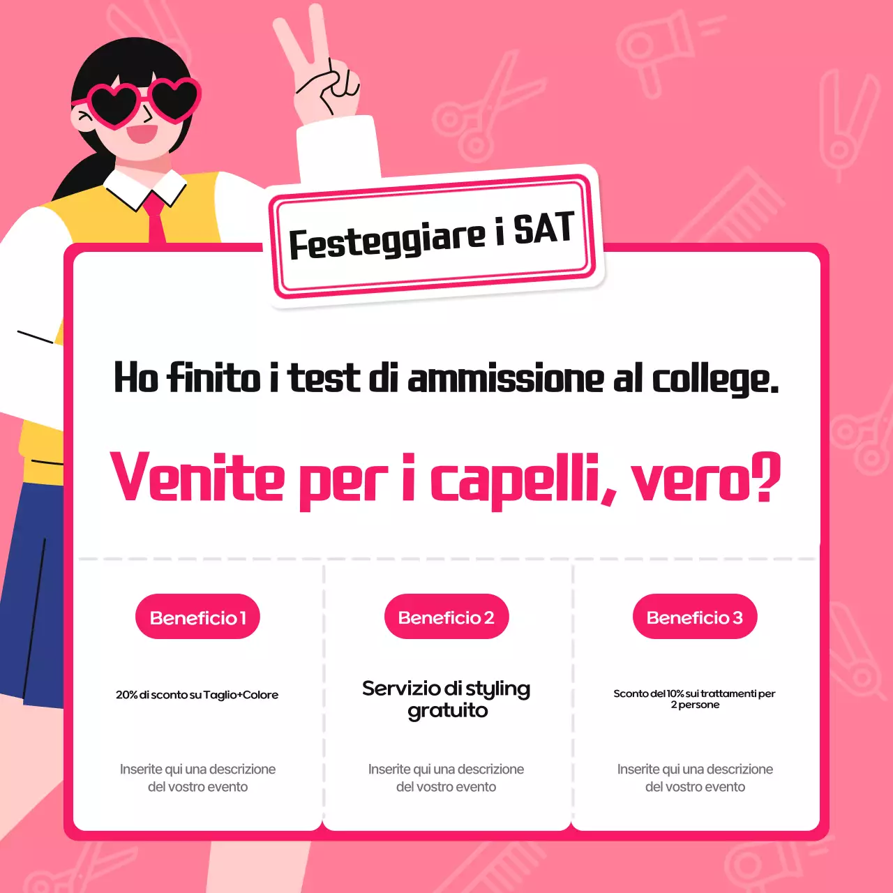 Abstract Annuncio di eventi per studenti