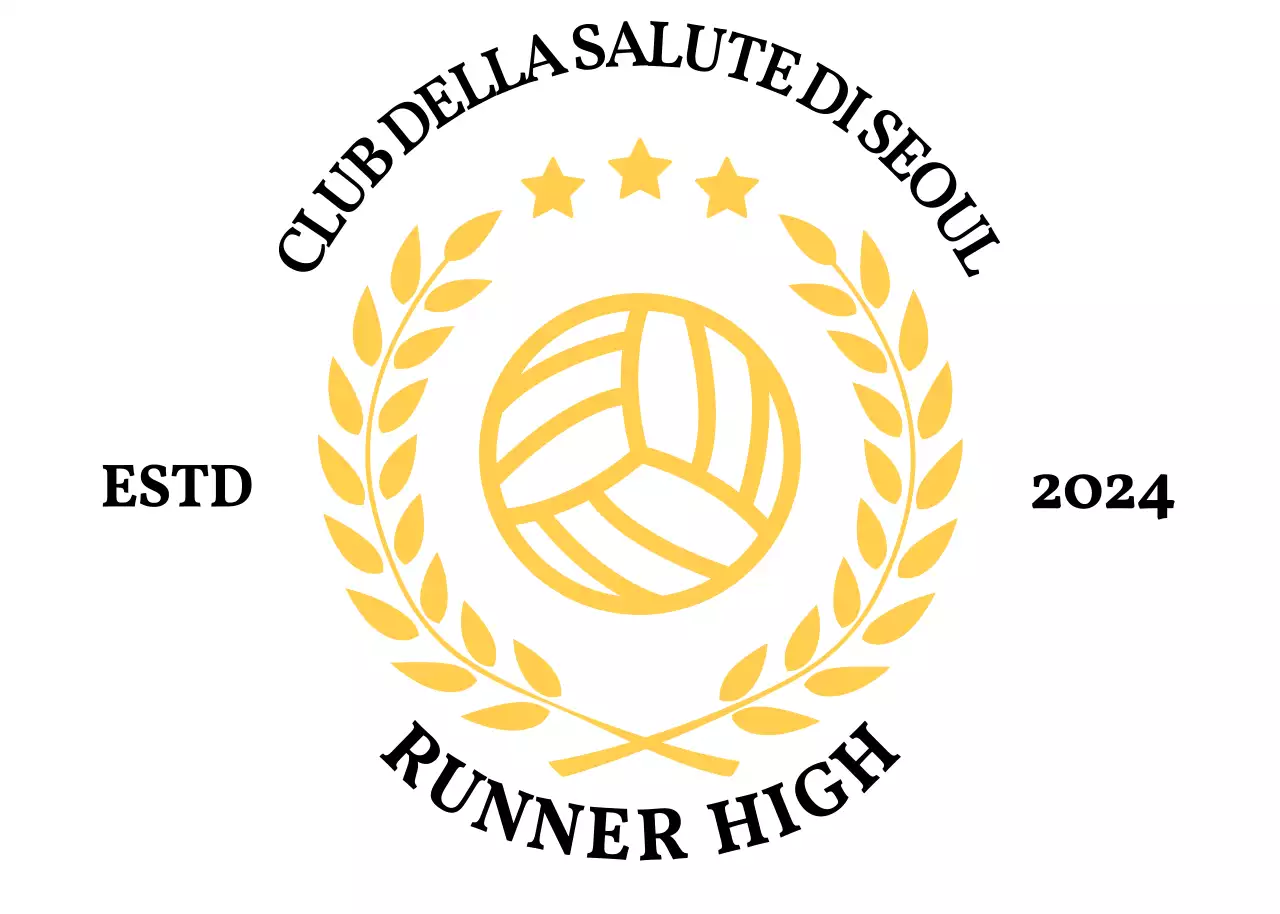 Logo semplice del club di atletica con allori