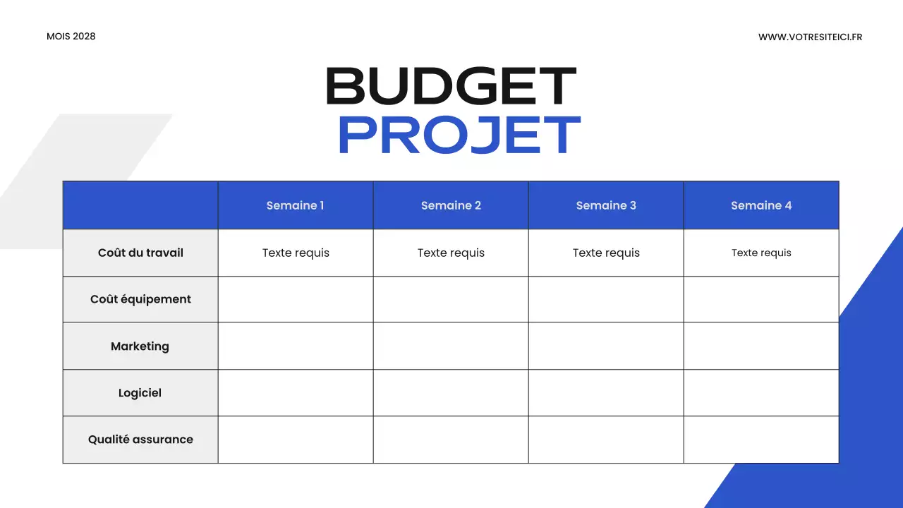 Présentation d'entreprise moderne de couleur bleue