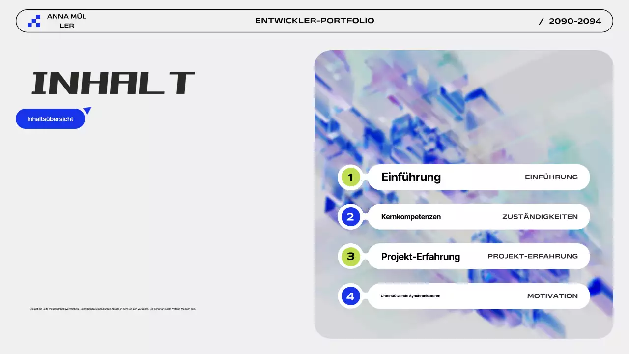 Einführung in das Grey Modern Portfolio