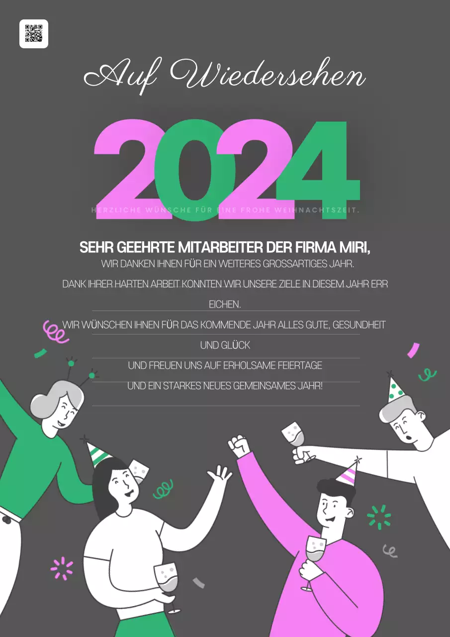 Graue einfache Ernennung von Personal zum Jahresende