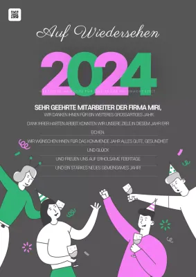 Graue einfache Ernennung von Personal zum Jahresende