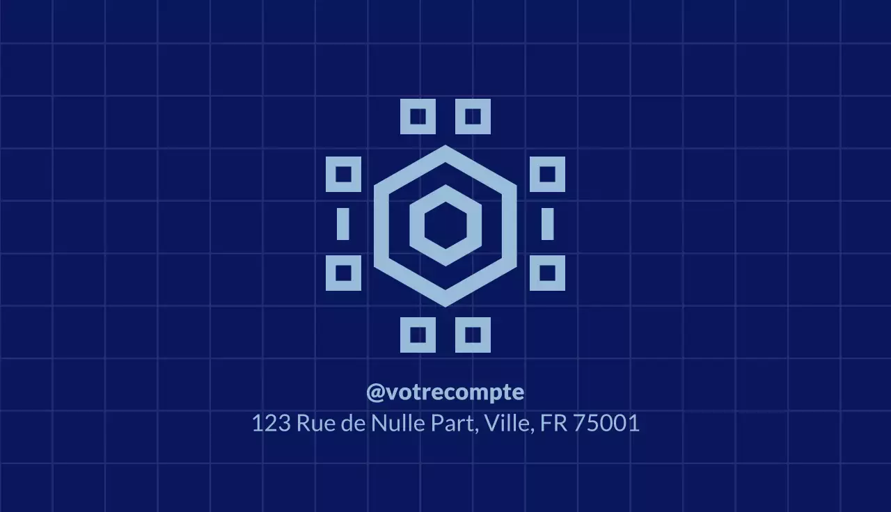 carte de visite moderne bleue