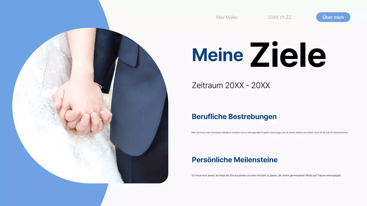 blue modern self-introduction pitch