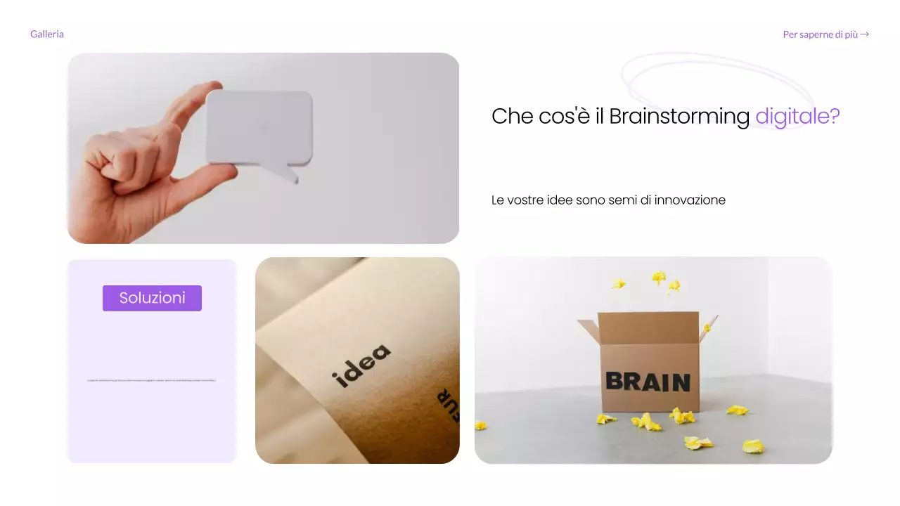 guida digitale di base al brainstorming viola