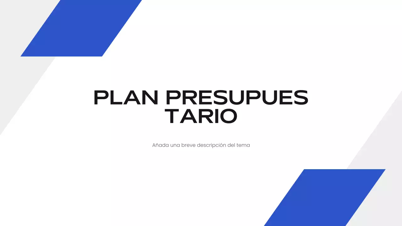 presentación de empresa moderna azul