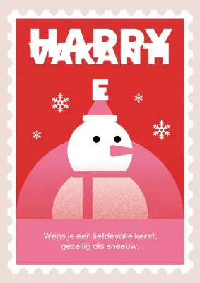 Rode eenvoudige kerstkaart
