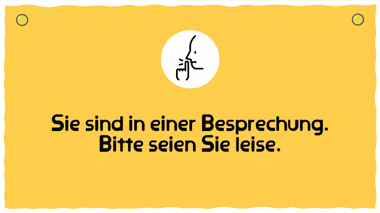 Gelbe kitschige Offline-Ankündigungen