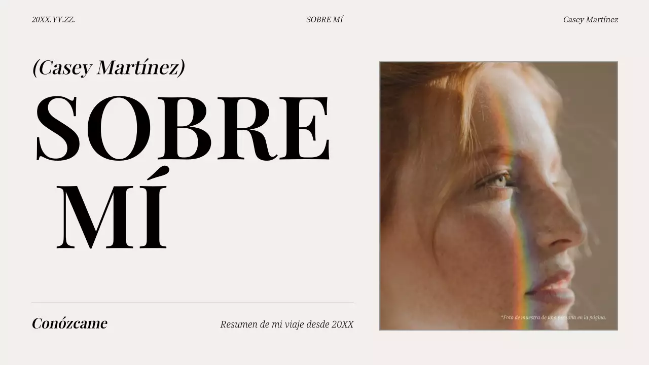 tono beige de autointroducción moderna