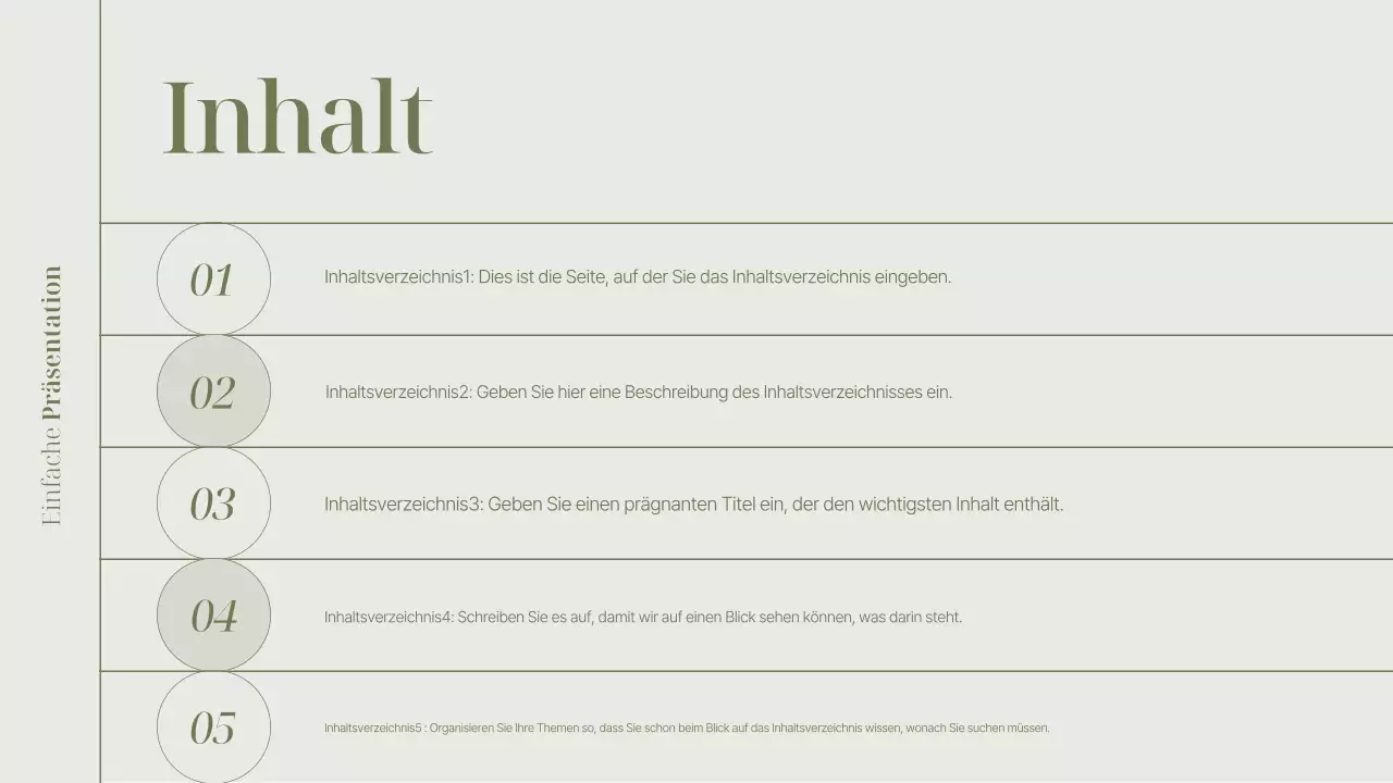 Khaki Einfache Präsentation Dokumentation