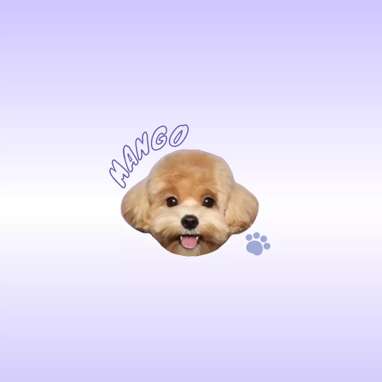 Animal de estimação fofinho malva