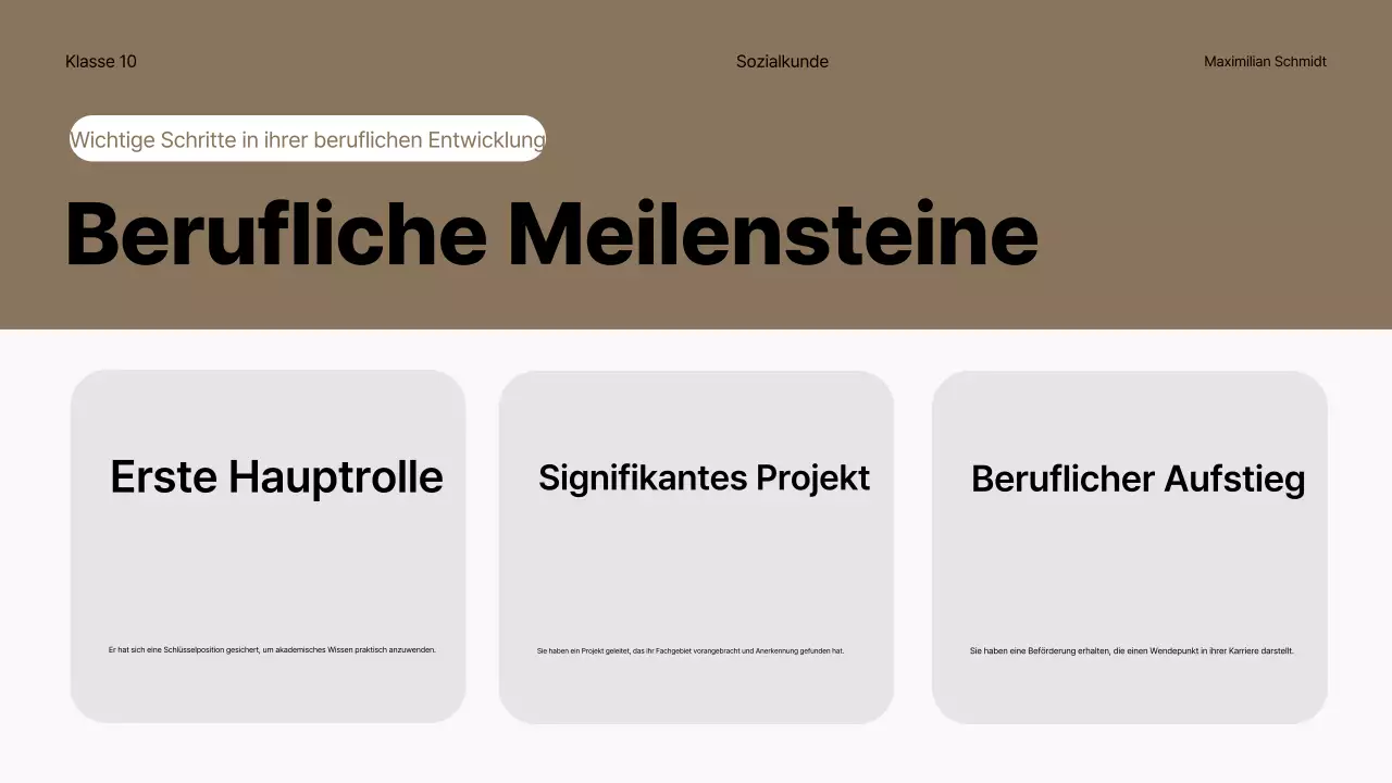 beige klassische Geschichte Biographie Vortrag