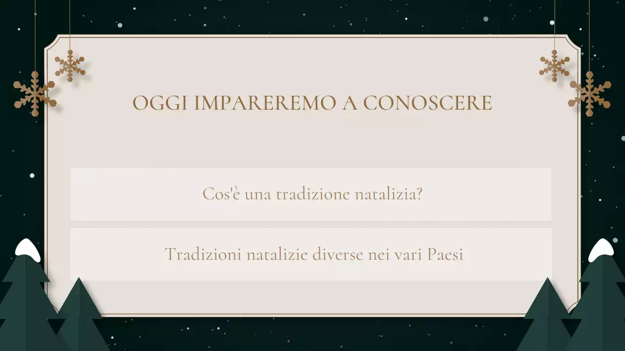 presentazione verde tradizionale delle festività