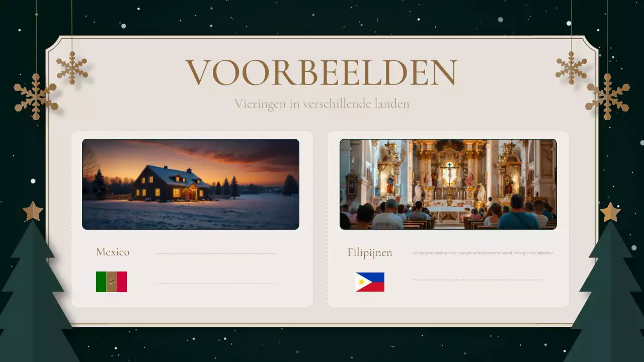 groene traditionele vakantiepresentatie