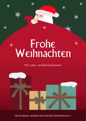 Rote gemütliche Weihnachtsfeierlichkeiten