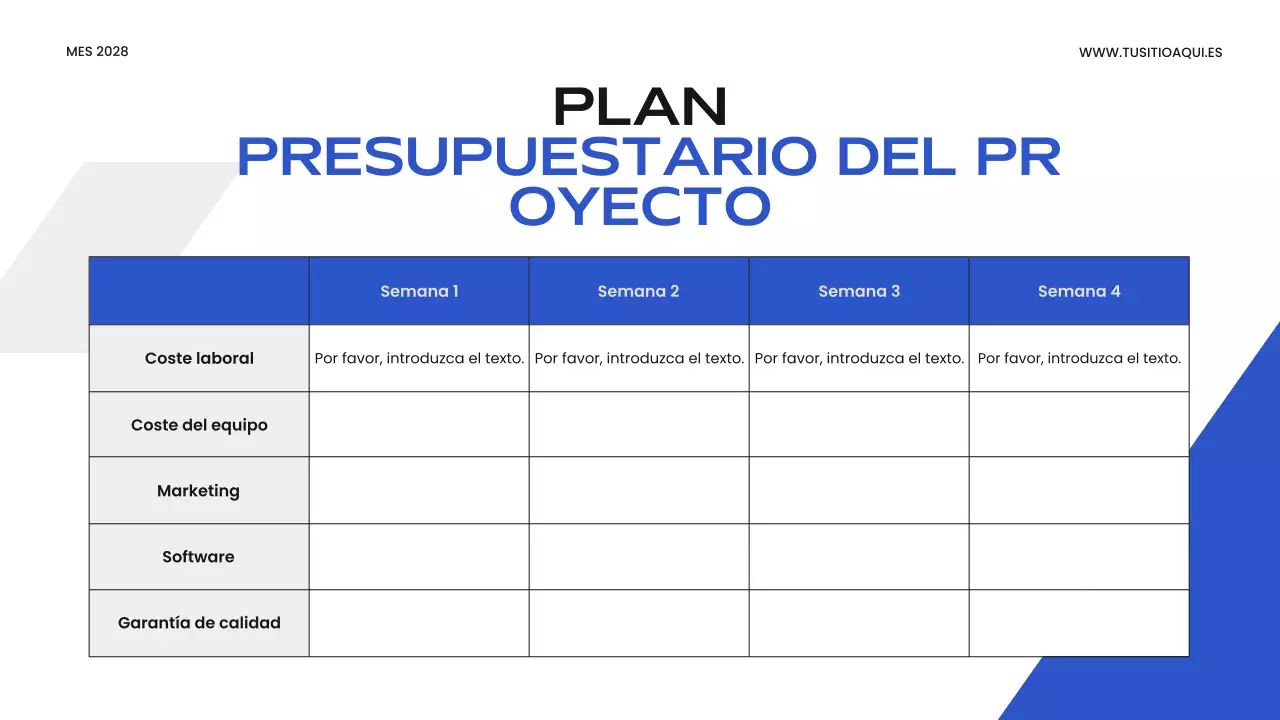 presentación de empresa moderna azul
