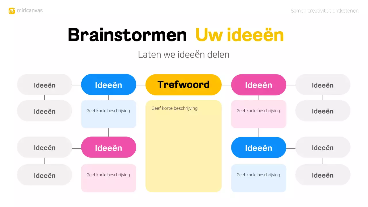 kleurrijke moderne brainstorm layout