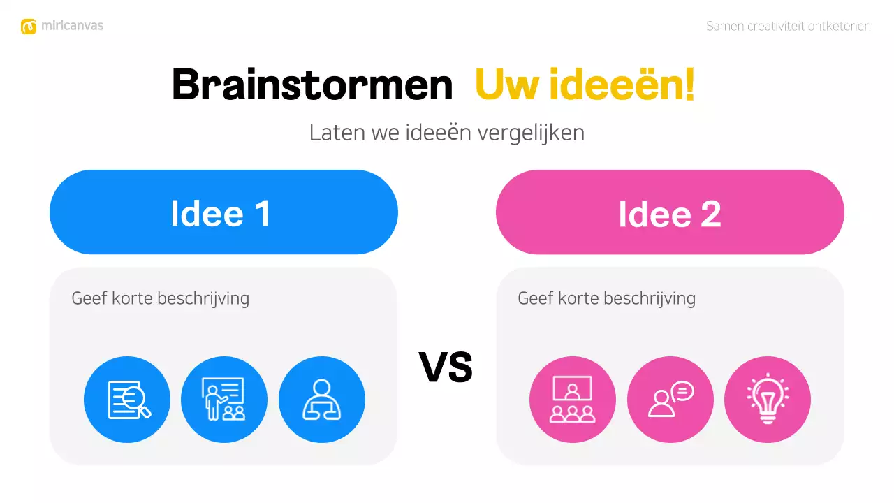 kleurrijke moderne brainstorm layout
