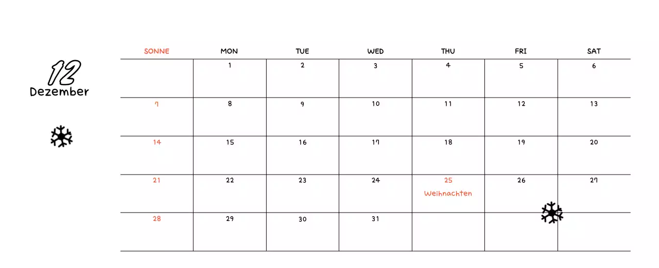 Niedlicher Neujahrs-Fotokalender