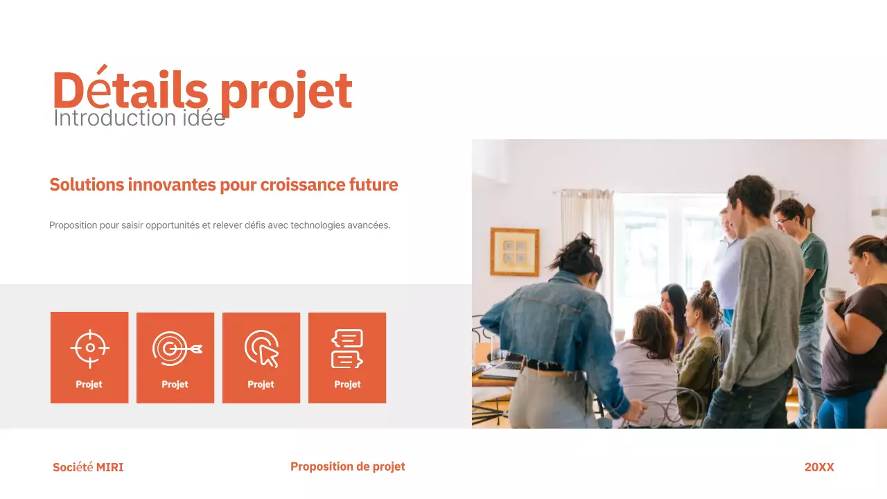rouge moderne proposition de projet entreprise