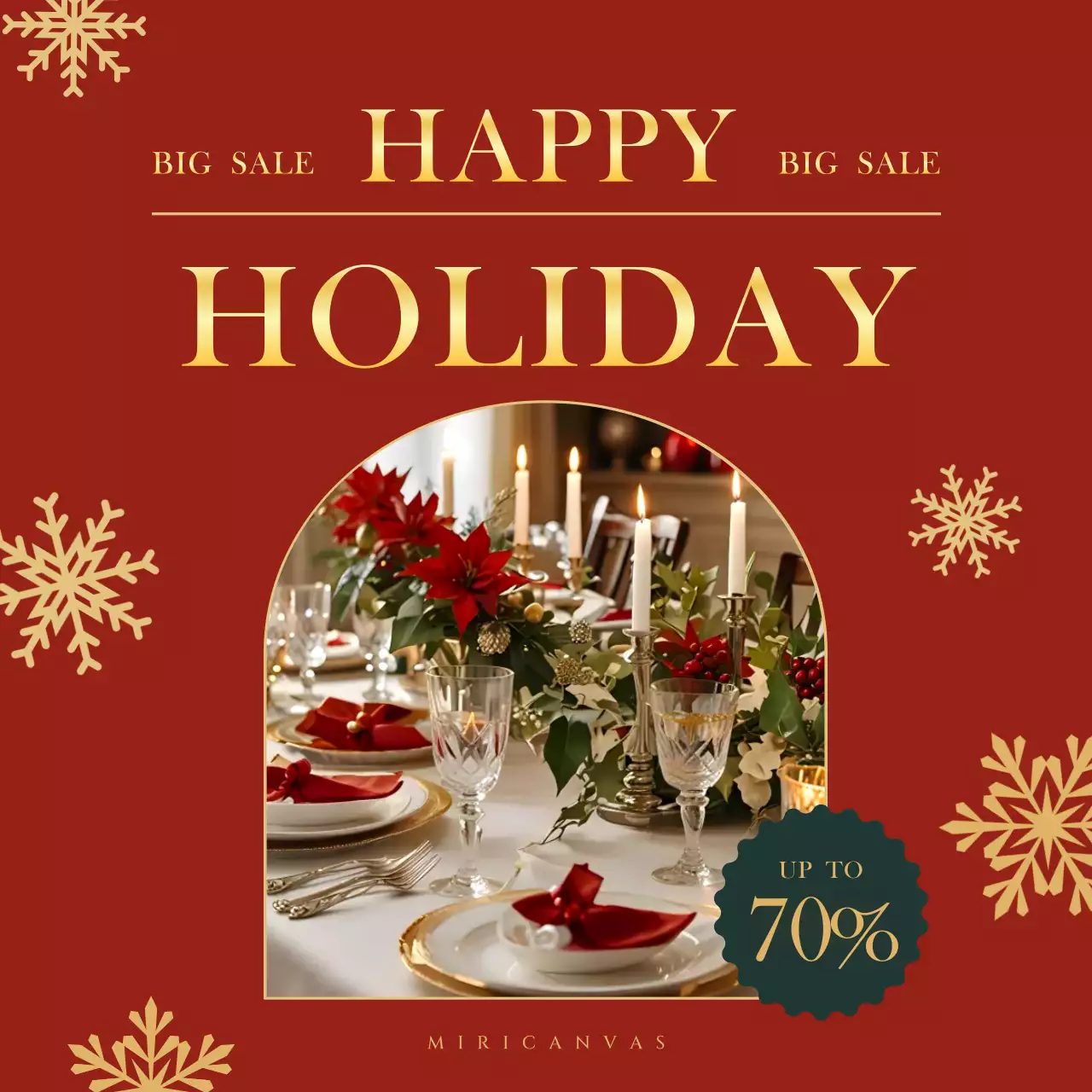 Carrossel de promoção de feriado vermelho elegante no Instagram