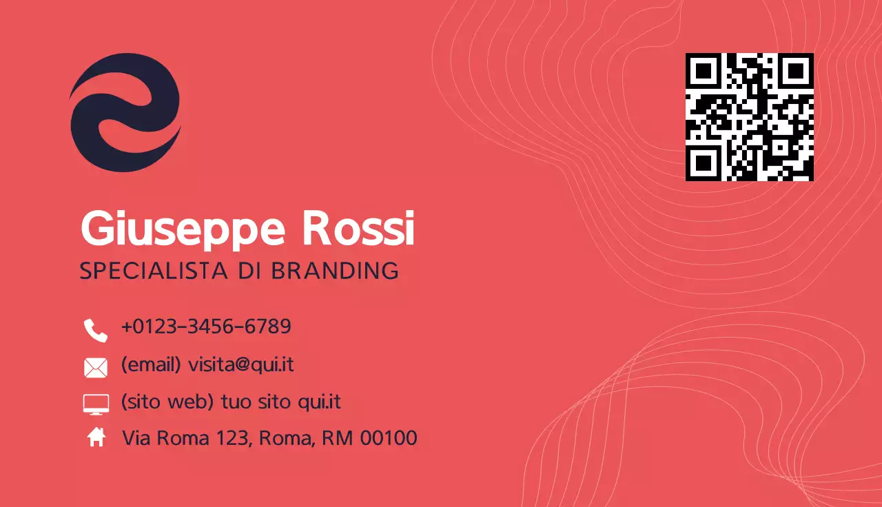 biglietto da visita moderno rosso