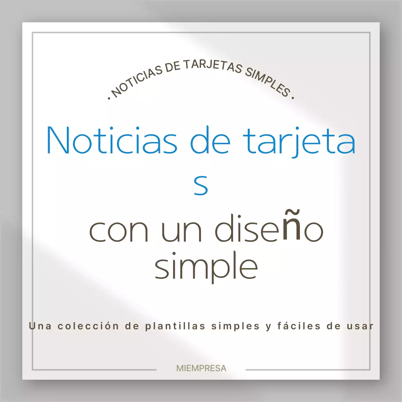 Explicación del diseño simple en blanco