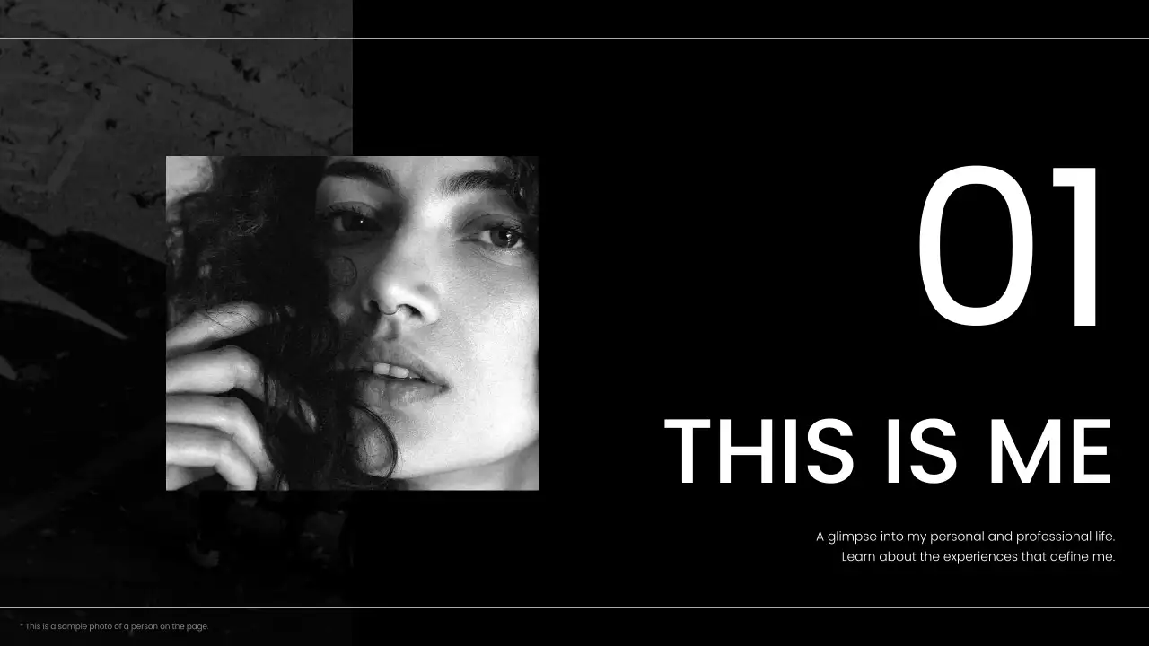 Black Modern Self-Introduction Template Presentation