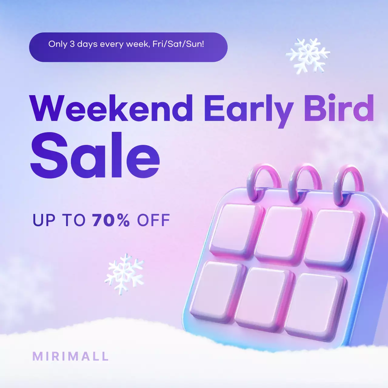 Promosi Penjualan Modern Ungu Posting Media Sosial