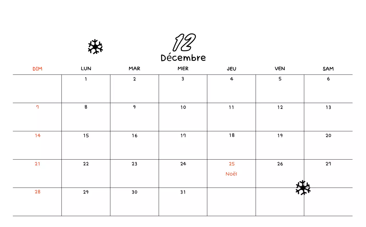 Calendrier photo avec dessin mignon