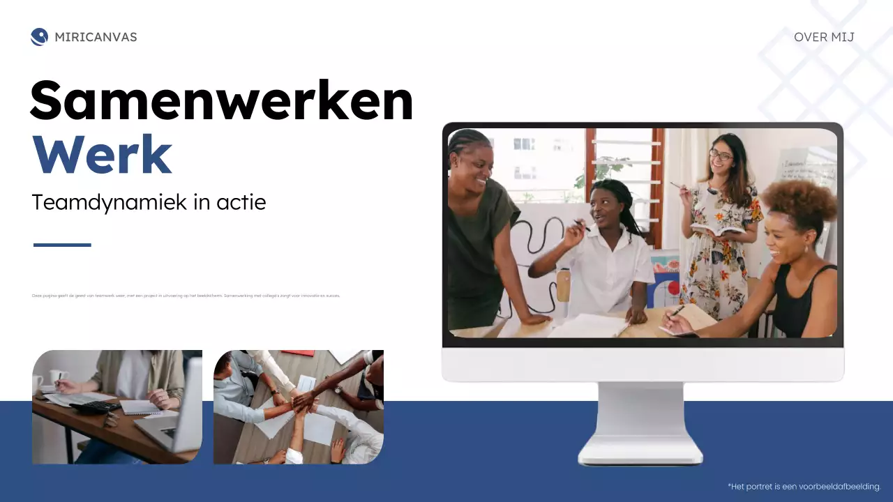 blauw modern over mij bedrijf