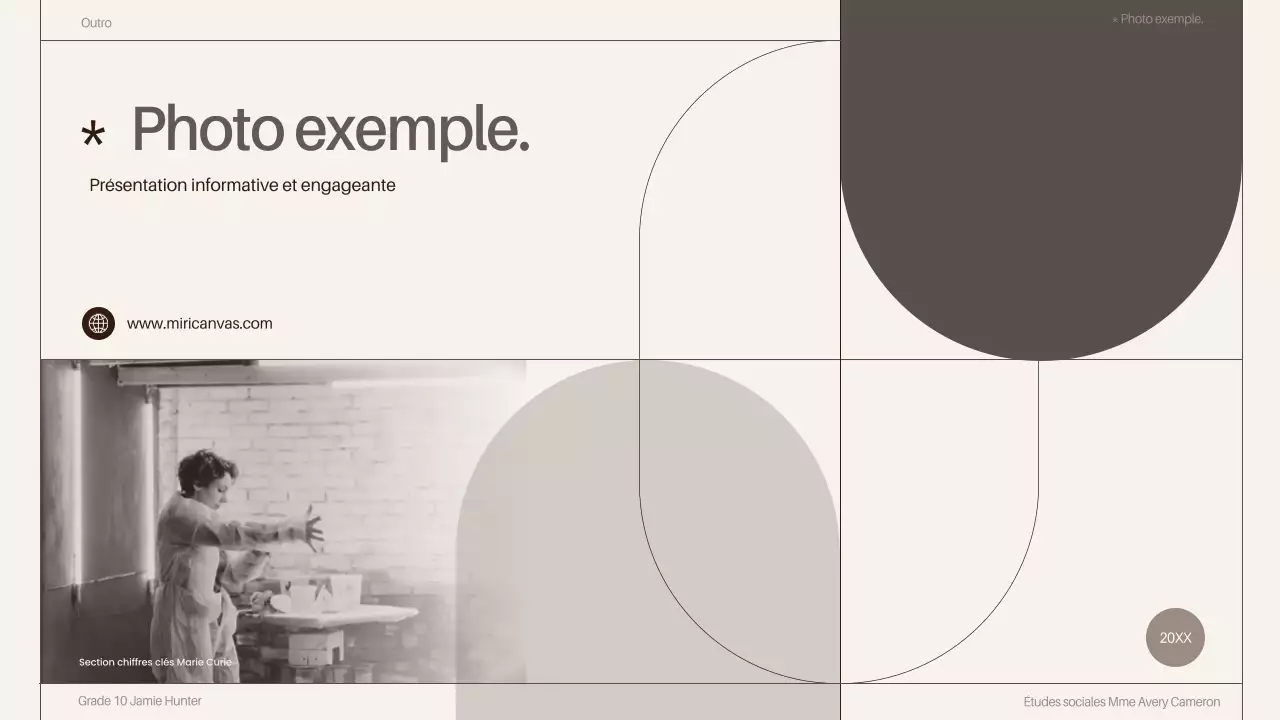 présentation des biographies des scientifiques de la classe brune