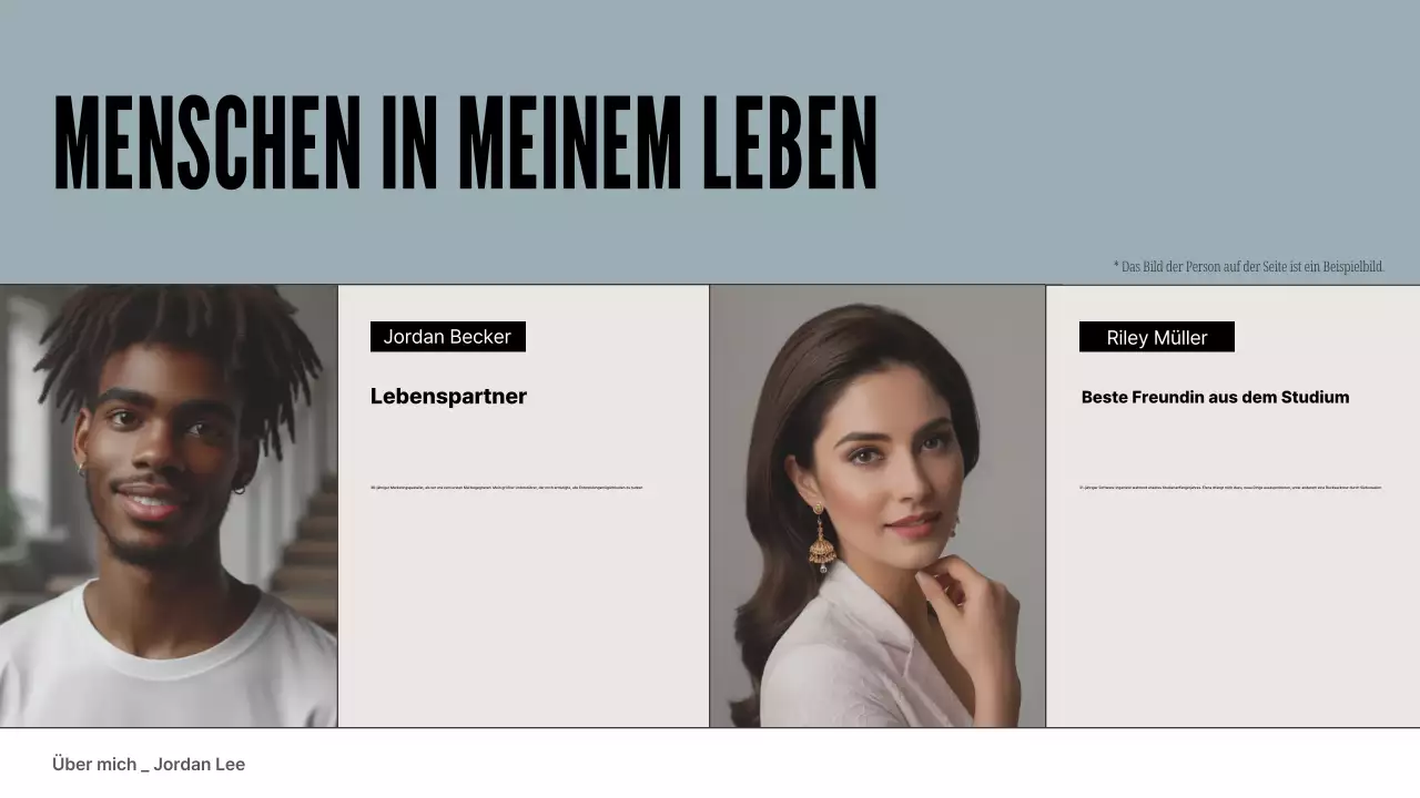 grau blau moderne Profilmappe