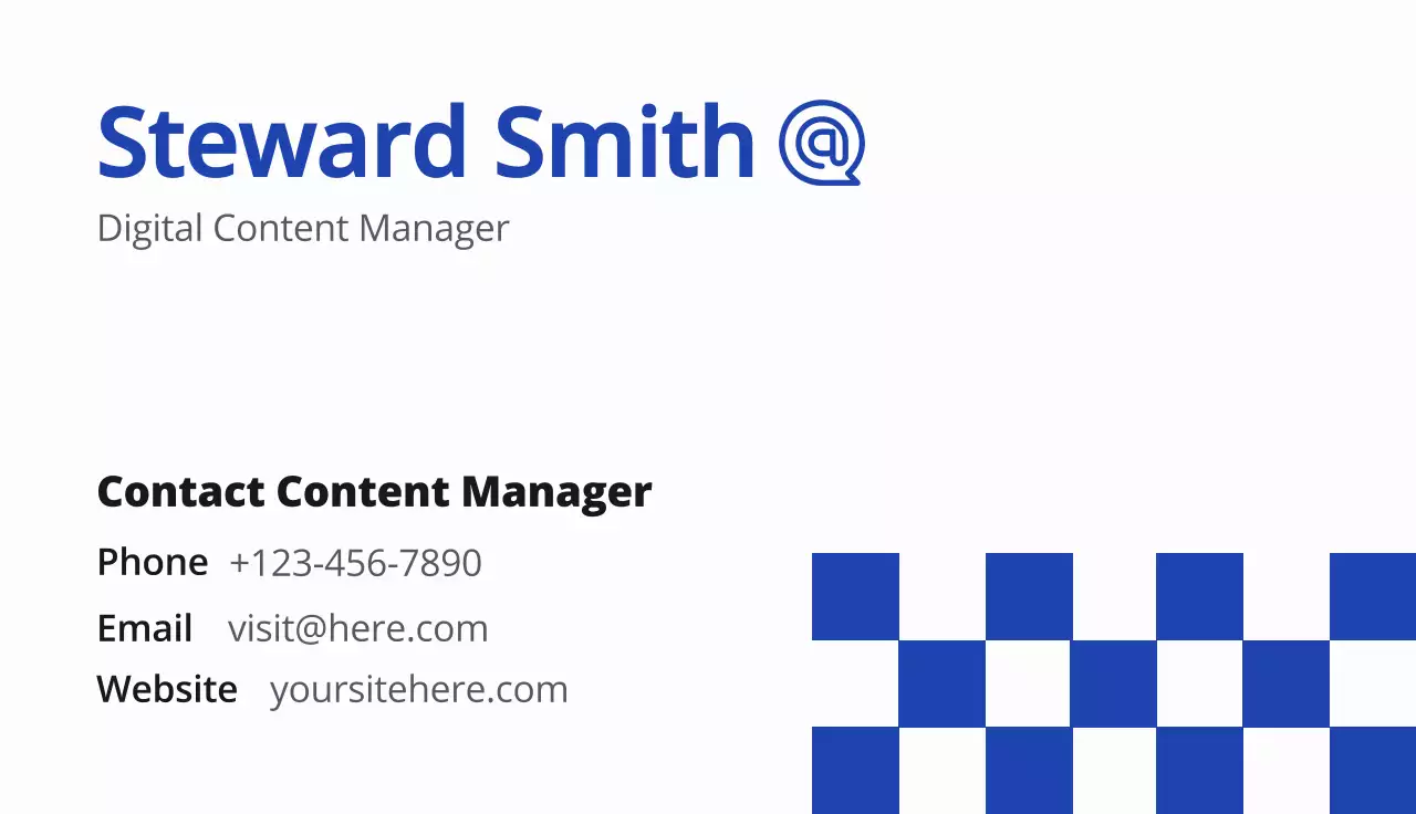 Blue Modern Business Card