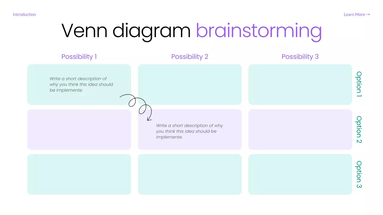 Bài thuyết trình hướng dẫn động não hiện đại màu tím