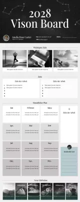 schwarze minimalistische Planer-Checkliste