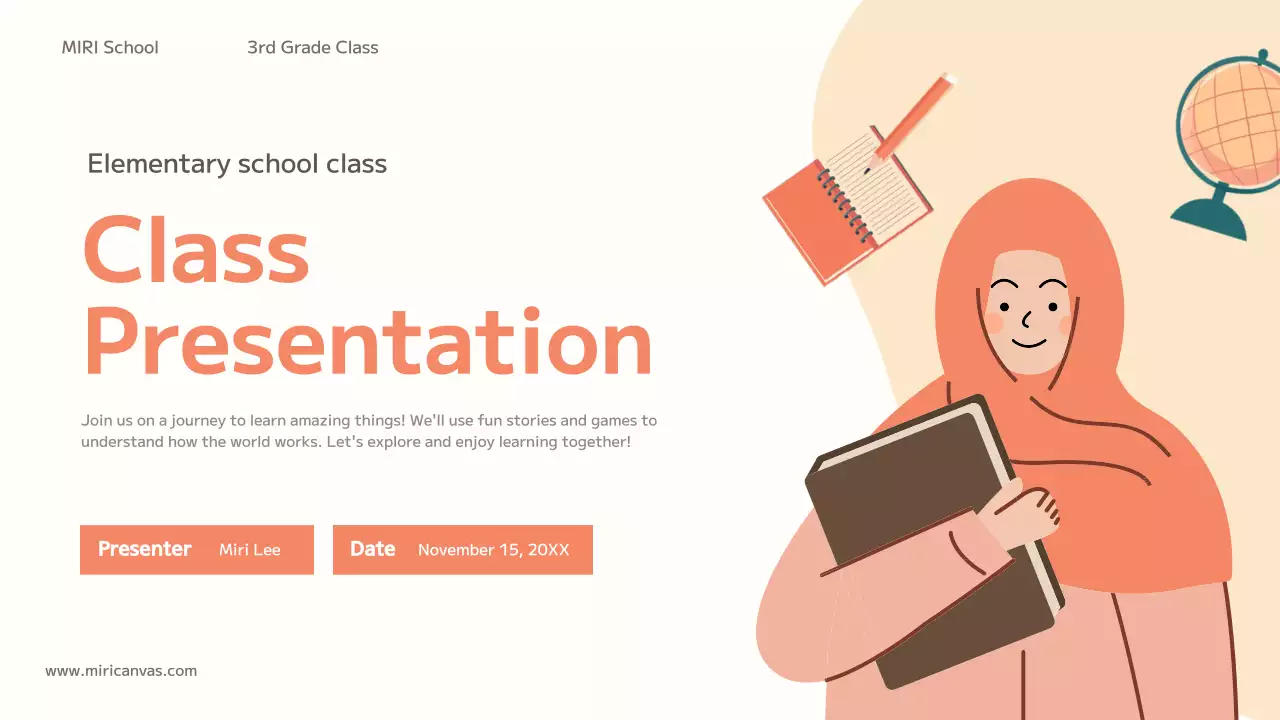 Orange Simple School Presentation