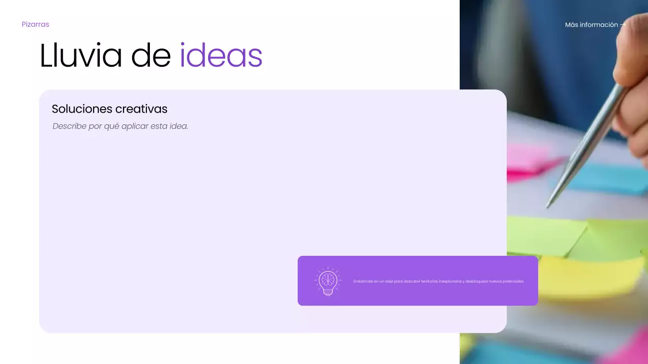 guía básica de brainstorming digital púrpura