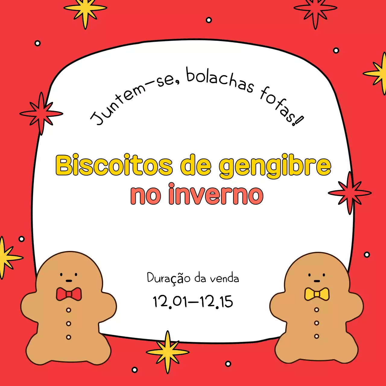 Anuncie as suas ofertas sazonais festivas a vermelho e amarelo