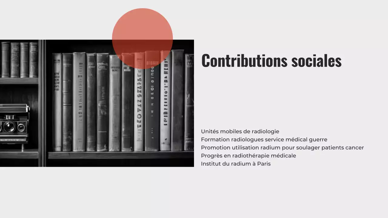 Explorer la vie de Marie Curie Présentation minimaliste