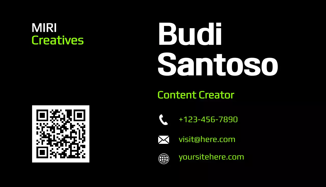 Black Modern Business Card