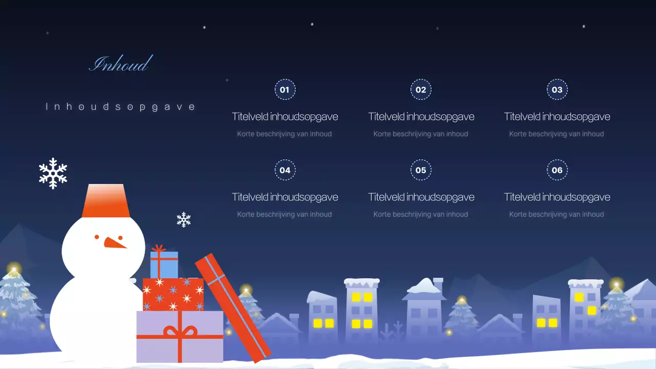 Een mooie presentatie in marineblauw en paars